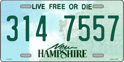 NH license plate 3147557