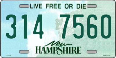 NH license plate 3147560