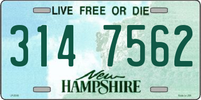 NH license plate 3147562