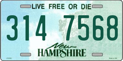 NH license plate 3147568