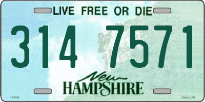 NH license plate 3147571