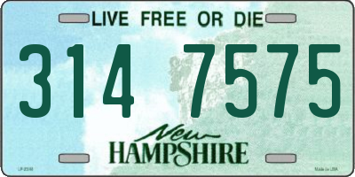 NH license plate 3147575