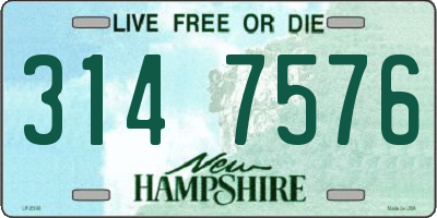 NH license plate 3147576