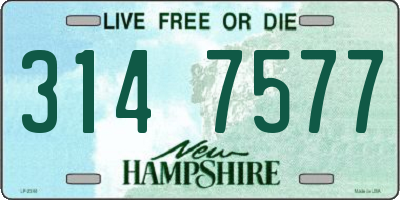 NH license plate 3147577