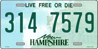 NH license plate 3147579