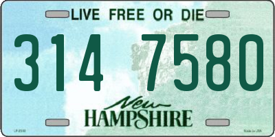 NH license plate 3147580
