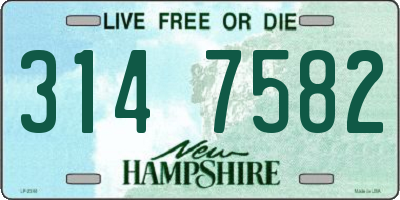 NH license plate 3147582