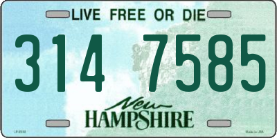 NH license plate 3147585