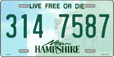 NH license plate 3147587