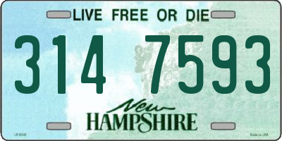 NH license plate 3147593