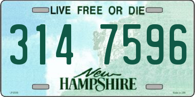 NH license plate 3147596