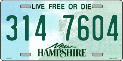 NH license plate 3147604
