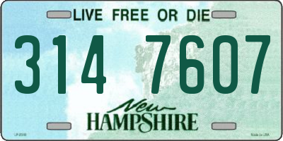 NH license plate 3147607