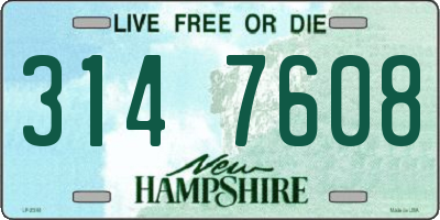 NH license plate 3147608