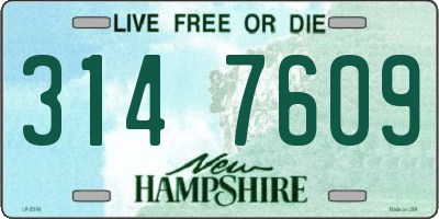 NH license plate 3147609