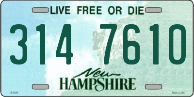 NH license plate 3147610