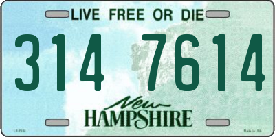 NH license plate 3147614