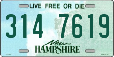 NH license plate 3147619