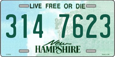 NH license plate 3147623
