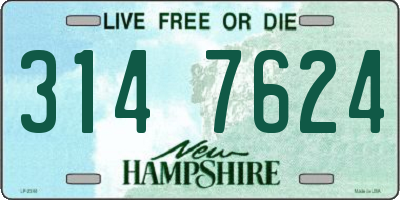 NH license plate 3147624