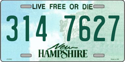 NH license plate 3147627