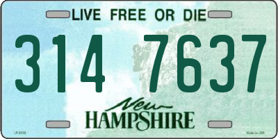 NH license plate 3147637