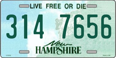 NH license plate 3147656
