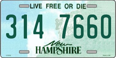 NH license plate 3147660