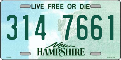 NH license plate 3147661