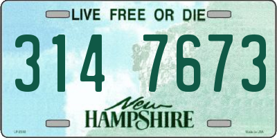 NH license plate 3147673