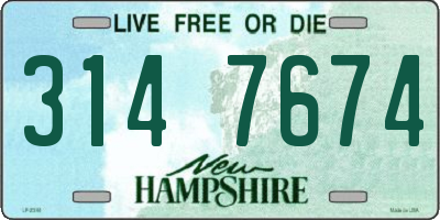 NH license plate 3147674