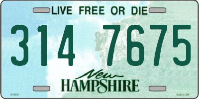 NH license plate 3147675