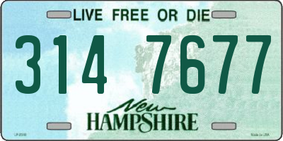 NH license plate 3147677