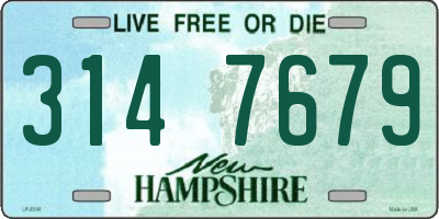 NH license plate 3147679
