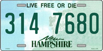 NH license plate 3147680