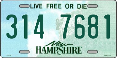 NH license plate 3147681