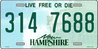 NH license plate 3147688