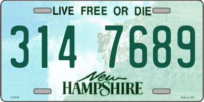 NH license plate 3147689