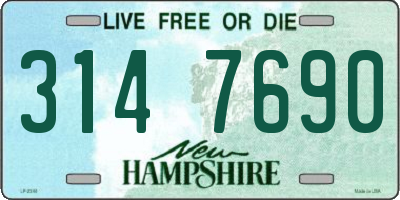 NH license plate 3147690