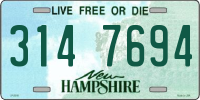 NH license plate 3147694