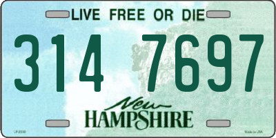 NH license plate 3147697