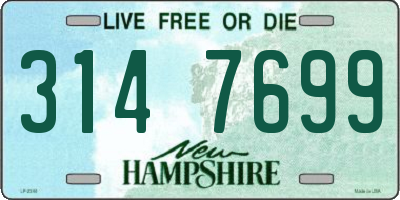 NH license plate 3147699