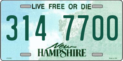 NH license plate 3147700