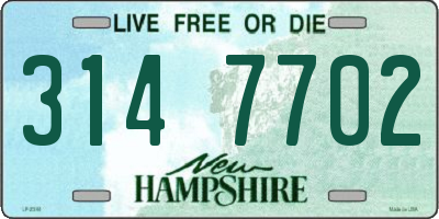 NH license plate 3147702