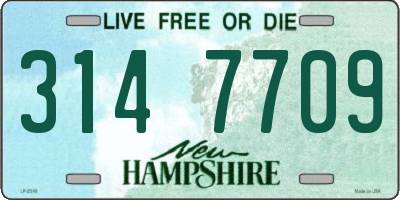NH license plate 3147709