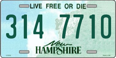 NH license plate 3147710