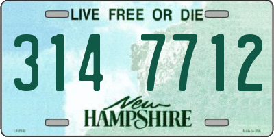 NH license plate 3147712