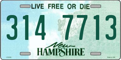 NH license plate 3147713