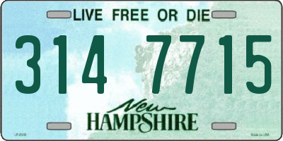 NH license plate 3147715