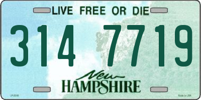 NH license plate 3147719